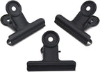 Coideal Black Bulldog Paper Clips 2 Inch, 20 Pack Large Metal Hinge Clips Binder Bull Clip Clamps for Food Bags, Pictures Photos, Art Crafts, Office Supply (50mm)