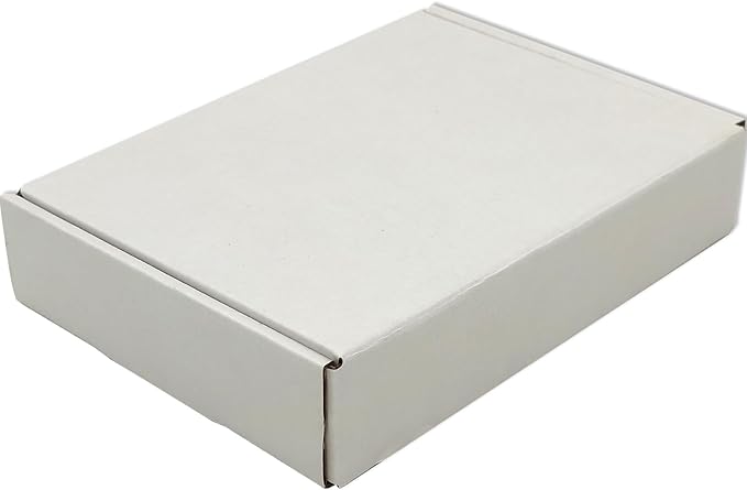 Small White Shipping Boxes for Small Business Pack of 25-8x5.5x1.6 inches Cardboard Corrugated Mailer Boxes for Shipping Packaging Craft Gifts Giving Products