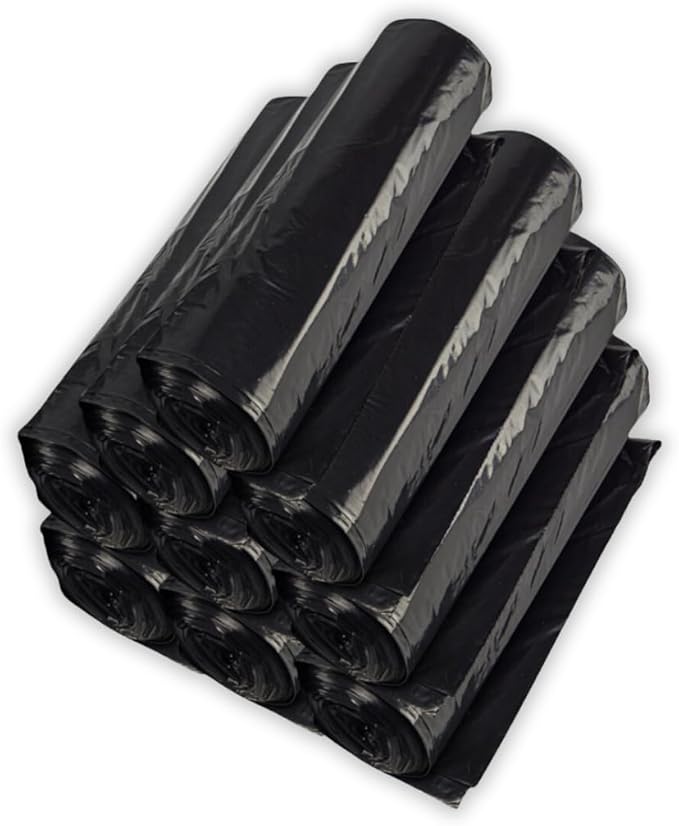 55 Gallons Black Trash Bags for Home, Kitchen and Retail - 1 Pallet of 80 Cases, 8000 Bags Total - Coreless, 38"x58", 1.3 mil thick
