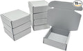 15 Pcs 6 x 6 x 2 inches Corrugated Cardboard Gift Boxes Recyclable Shipping Boxes for Mailing & Holidays, Wedding, Birthday, Gifts Packaging (Gray, 6 x 6 x 2")