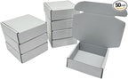 50 Pcs 6.3 x 6 x 1.6 inches Shipping Boxes for Small Business Cardboard Corrugated Mailer Boxes for Shipping Packaging Holidays Craft Gifts Giving Products (Gray, 6.3 x 6 x 1.6")