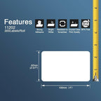 BETCKEY - Shipping/Name Badge Labels Replacement for Brother DK-1202 (2.4 in x 3.9 in), Compatible with Brother QL Label Printers [6 Rolls/1800 Labels, Yellow]