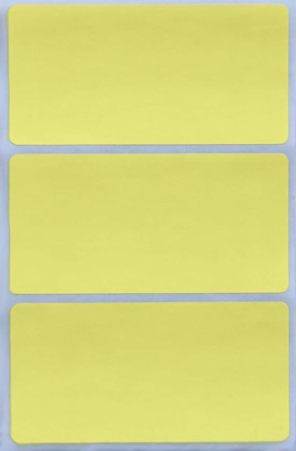 Royal Green Rectangular Stickers Color-Coding Labels for Organizing, Moving, and Storage Boxes 4" x 2" Stickers to Write On Name Tags, 150-Pack (Pastel Yellow)