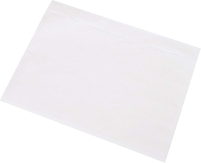 SJPACK 2000 7.5" x 5.5" Clear Adhesive Top Loading Packing List/Label Envelopes Pouches