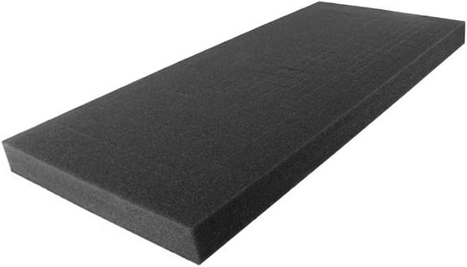 FoamRush 6" x 24" x 72" Charcoal High Density Upholstery Foam Cushion, Upholstery Sheet, Foam Padding, Seat Replacement, Wheelchair Seat & Chair Cushion Replacement, Square, Made in USA
