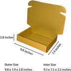 30 Pcs 9.8 x 7.9 x 2.8 inches Shipping Boxes for Small Business Cardboard Corrugated Mailer Boxes for Shipping Packaging Holidays Craft Gifts Giving Products (Gold, 9.8 x 7.9 x 2.8")