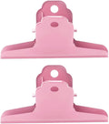 2PCS Extra Large Binder Clips Metal Bulldog Clips Large Paper Clamps Holder Chip Clips for Home School Office Drawing Bag Pink 3inch