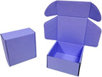 10 Pcs 9.8 x 9.8 x 4 inches Large Size Corrugated Cardboard Gift Boxes Recyclable Shipping Boxes for Mailing & Holidays, Wedding, Birthday, Gifts Packaging (Lavender, 9.8 x 9.8 x 4")