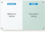 MaxGear Glass White Board 36x24 Inches Brilliance White Magnetic Dry Erase Board Wall Mounted Whiteboard, Large Frameless Whiteboard with 1 Eraser,3 Markers and 6 Magnets for Office, School, Home