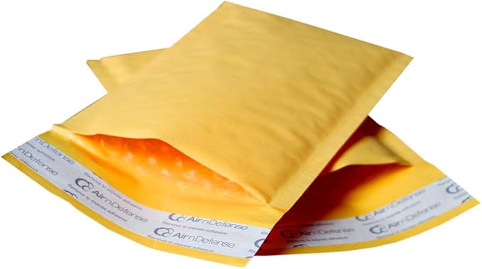 25/250/500/1000/2000/5000 pcs #0 6.5x10 Kraft Bubble Mailers Padded Envelopes Mailing Bags AirnDefense (2500)