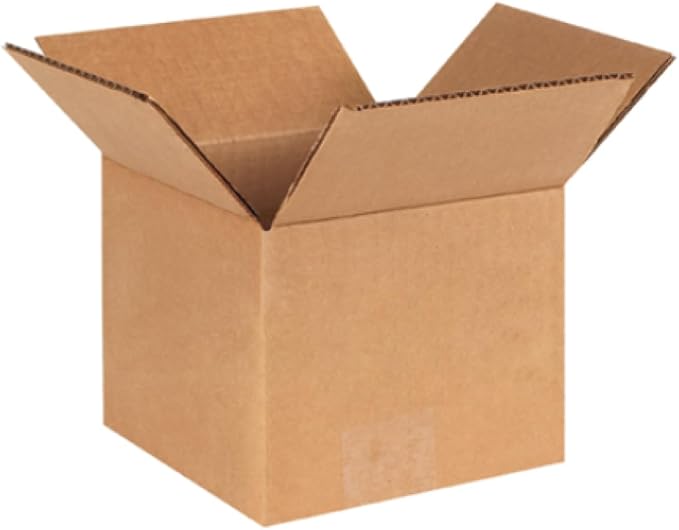 Secure Seal - 8x7x7 Pack of 50 Corrugated Cardboard Packing Shipping Mailing Moving Carton Boxes