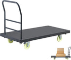 Extra Large Platform Truck Cart, 47 X 24 Dollies Cart, Heavy Duty Push Cart Dollies with 2500 LBS Capacity, Foldable Flat Cart Hand Trucks with 5" Swivel Wheels