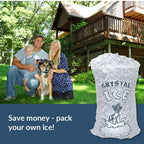 Pinnacle Mercantile Plastic Ice Bags 10 Lb. With Draw String Closure Pack 500