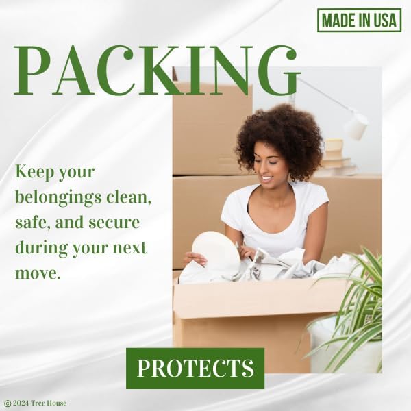 Tree House Packing Paper for Moving – 360 Newsprint Packing Paper Sheets – 27” x 17” Paper for Packing Dishes, Shipping, and Moving Supplies – Recyclable Movers’ Paper – Made in USA