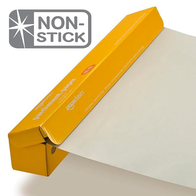 Amazon Basics Parchment Paper for Baking, Non-Stick, 90 Sq Ft Roll, 1 Pack