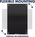 Quartet Magnetic Dry Erase Board, 48" x 36" Glass Whiteboard for Wall, Infinity, Black (G4836B)