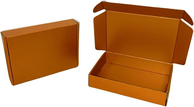 12 Pcs 14.2 x 11.8 x 2.4 inches Large Szie Corrugated Cardboard Gift Boxes Recyclable Shipping Boxes for Mailing & Holidays, Wedding, Birthday, Gifts Packaging (Copper, 14.2 x 11.8 x 2.4")