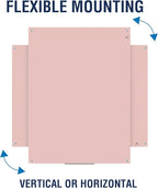 TSJ OFFICE Glass Dry-Erase Board - 48 x 36 Inches Wall Mounted Magnetic Whiteboard, Large Frameless Glass White Board for Office, Home & School, Pink