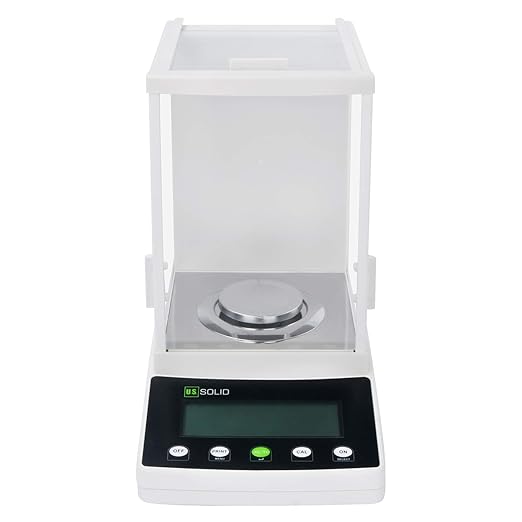 U.S. Solid 1mg Precision Balance, 500g x 0.001g Analytical Lab Scale with RS232 Interface, Parts Counting, Percentage Weighing, Precise Measurement, g/mg/ct/oz for Scientific Use, Jewelry