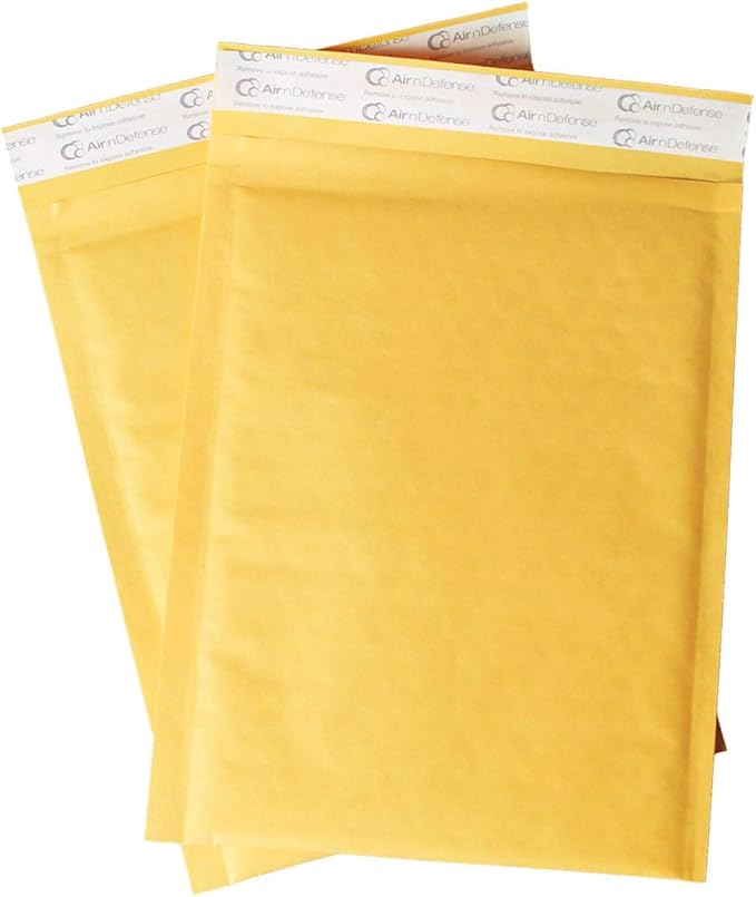 25/250/500/1000/2000/5000 pcs #0 6.5x10 Kraft Bubble Mailers Padded Envelopes Mailing Bags AirnDefense (2000)