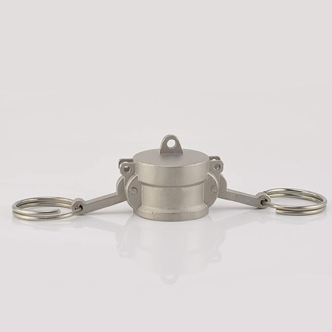 2PCS Cam and Groove Fitting, Aluminum, Type DC, 3" Dust Cap, with 2PCS Camlock Gasket Fitting (3“)