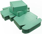 15 Pcs 4.7 x 4.7 x 1.6 Inches Mini Size Corrugated Cardboard Gift Boxes Recyclable Shipping Boxes for Packing Jewelry Ornament Gift Craft Packaging Supplier (Mint green, 4.7 x 4.7 x 1.6")