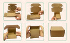 4x4x2 Inch Small Shipping Boxes Pack of 100, Brown Corrugated Cardboard Mailer Boxes for Packing Mailing Small Business Gift Packing