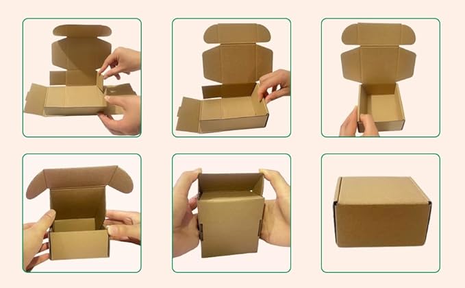 Rong Yang Tong 6x4x3 inch Small Shipping Boxes Pack of 30, Brown Corrugated Cardboard Mailer Boxes for Packing Mailing Small Business Gift Packing