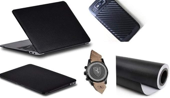 3D Black Carbon Fiber Vinyl Bubble Car Wrap Film Automotive DIY Decals (48" x 60" / 4 FT x 5 FT)