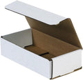 Secure Seal Shipping Boxes – 8x4x2" Mailers Pack of 400 - White Foldable Corrugated Cardboard Packaging for Mailing, Moving, Storage, and Organizing - Strong Lightweight Foldable