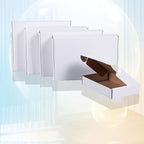 9x6x4 inch Shipping Boxes Set of 25，White Corrugated Cardboard Box for Mailing Literature Mailer Small Business Packing Gifts Shipping Packaging Craft Gifts Digest Size Book Giving Products
