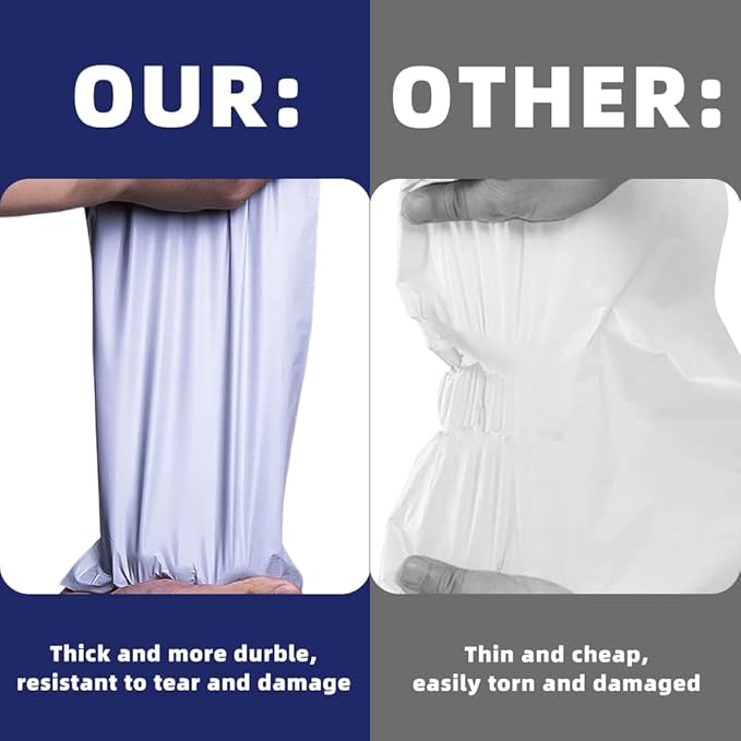 POLYSELLS 3000 pcs 10x13 Inches White Poly Mailers Shipping Envelopes, Strong Adhesive Sealing, Waterproof, and Tear-resistant Postal Mailing Bags for Clothing, Books, and Accessories