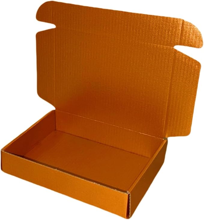 10 Pcs 11.8 x 7.9 x 3.2 inches Corrugated Cardboard Gift Boxes Recyclable Shipping Boxes for Mailing & Holidays, Wedding, Birthday, Gifts Packaging (Copper, 11.8 x 7.9 x 3.2")