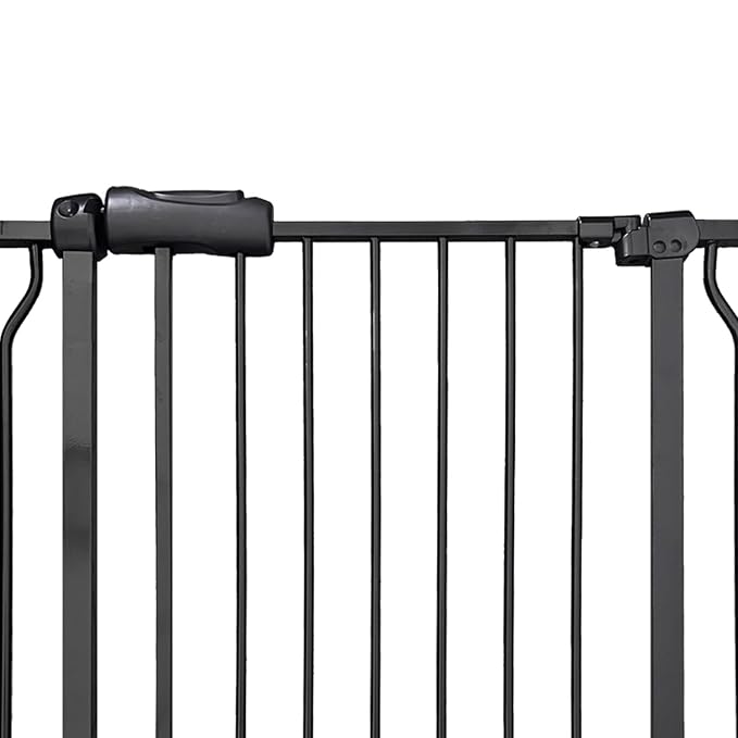 Extra Wide Baby Gate 85.8-104.5 Inch, Pressure Mounted No Drilling, for Stairs & Doorways, Metal Black Indoor Safety Gate for Kids and Dogs