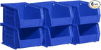 Akro-Mils 30210 AkroBins Plastic Storage Bins, Space-Saving Stackable Bins for Garage, Pantry, Craft Organization, 5" x 4" x 3", Blue, 6-Pack