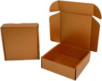 50 Pcs 6.3 x 6 x 1.6 inches Shipping Boxes for Small Business Cardboard Corrugated Mailer Boxes for Shipping Packaging Holidays Craft Gifts Giving Products (Copper, 6.3 x 6 x 1.6")