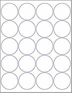 NextDayLabels - Laser/Ink Jet White Labels (2" Round for None Bleed Printing - 20 Per Page | 10,000 Labels)