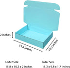 20 Pcs 15.8 x 10.2 x 2 inches Shipping Boxes for Small Business Cardboard Corrugated Mailer Boxes for Shipping Packaging Holidays Craft Gifts Giving Products (Sky Blue, 15.8 x 10.2 x 2")