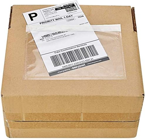 6" x 9" Clear Adhesive Top Loading Packing List Pouches Shipping Label Envelopes (2000 Pack)