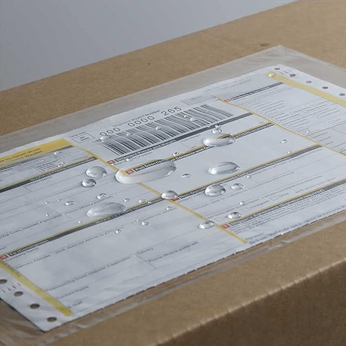 7.5" x 5.5" Packing List Pouches, 500 Pack Shipping Label Envelopes Clear Adhesive Top Loading Packing List