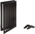 unipaws 36" H Free Standing Pet Gate for Dog Cat, Tall Wooden Dog Gates for Doorway, Stairs, Foldable Pet Fence for The House, Expandable Dog Barrier, Indoor Use, Espresso