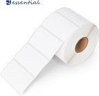 ESSENTIAL 2.25"x 1.25" (57mm ×32mm) White Direct Thermal Barcode Labels, Shipping Labels, Compatible with Zebra & Rollo Label Printer, 1000 Labels of Roll (1 Roll)