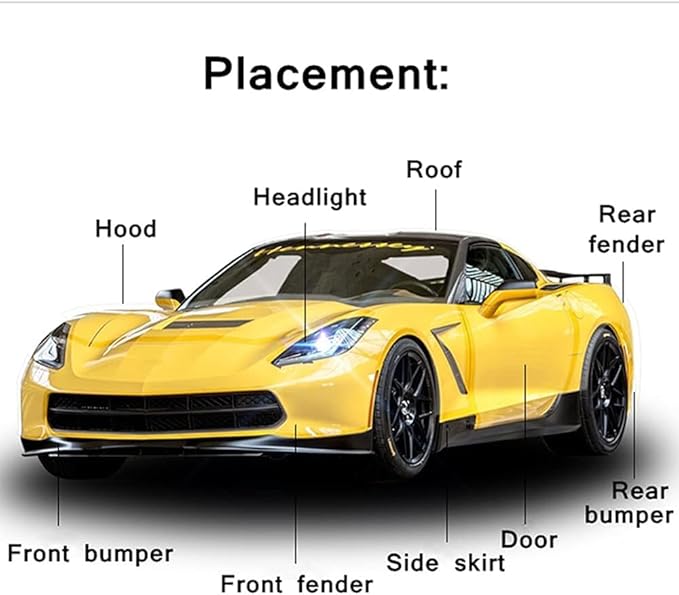 7.5mil TPU Clear Car Paint Protection Film Self Healing Adhesive Automotive Film Anti-Scratch Glossy Body Wrap Vinyl for DIY Vehicle Moto Interior Exterior,8inch x 12inch,2PCS