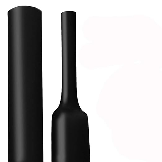XHF 1/2 Inch (13mm) 3:1 Waterproof Heat Shrink Tubing Marine Grade Wire Cable Adhesive Lined Tube Insulation Seal Against Moisture Corrosion and Air Leakage, 4 Ft Black