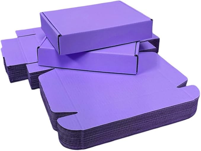 20 Pcs 14.2 x 9.4 x 3.2 inches Shipping Boxes for Small Business Cardboard Corrugated Mailer Boxes for Shipping Packaging Holidays Craft Gifts Giving Products (Lavender, 14.2 x 9.4 x 3.2")
