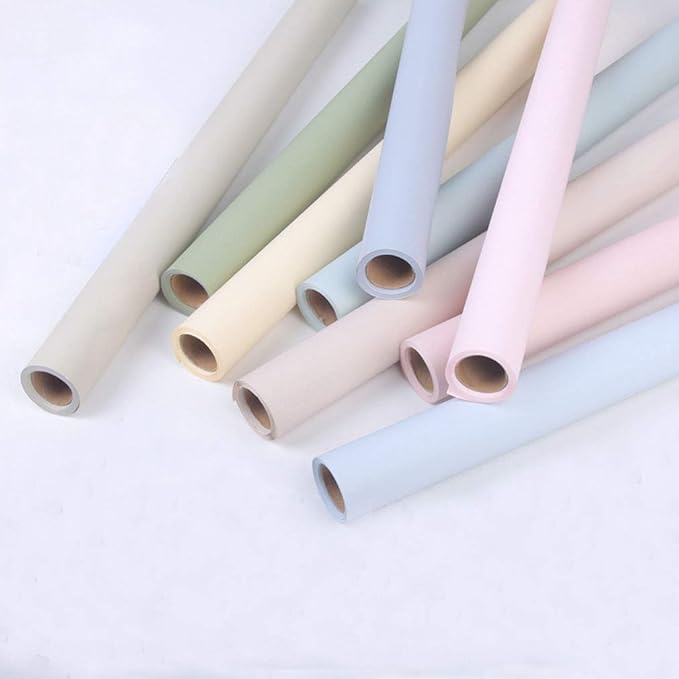FWSA WRAPS Pink Flower Wrapping Paper Roll Korean Floral Paper for Bouquets Florist Supplies Waterproof Fresh Flowers Gifts Packaging Marterials Valentine's Day Wedding Mother's Day (COLOR 10)