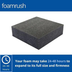 FoamRush 6 x 24" x 27" Charcoal Upholstery Firm Foam Soft Support (Chair Cushion Square Foam for Dinning Chairs, Wheelchair Seat Cushion Replacement)