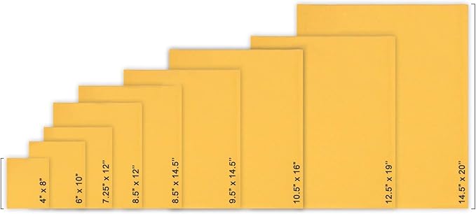 PackageZoom #000 4x8 Padded Envelopes Kraft Bubble Mailer Shipping Envelopes 500 Pack