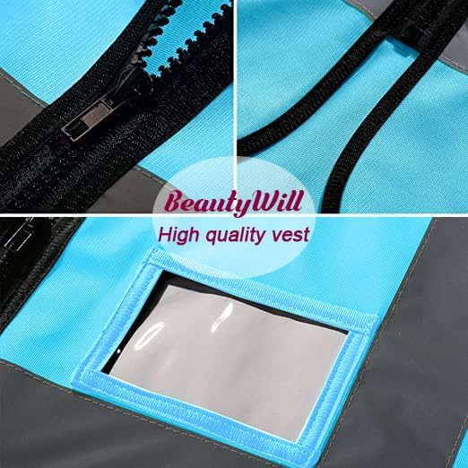 BeautyWill Safety Vest 10 Pack Customize Logo Class 2 High Visibility Reflective Vest with 5 Pockets Construction Security Work Vest ANSI/ISEA Standards