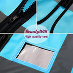 BeautyWill Custom Logo 10/20 Pack Safety Vest Class2 High Visibility Vest with Pockets Breathable Construction Vest Bulk